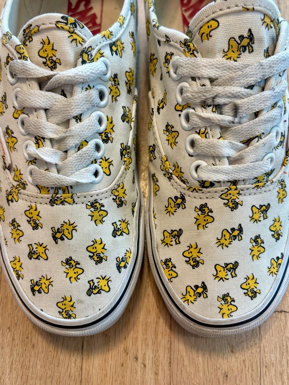 Vans x Peanuts 2017 Woodstock Authentic White Yellow Sneakers Women’s 8 Men’s 6 - Picture 9 of 14